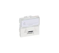 LEGRAND Plastron Mosaic 45x45 incliné 45° 1 port RJ45 CAT 6 STP