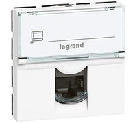 Legrand 076566 Prise Catégorie6 Stp Blindée Mosaic, 2 Modules, Blanc