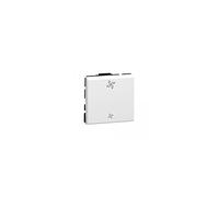 Legrand 077027L Commande de VMC Mosaic Directe de Ventilation Mécanique Contrôlée, 10AX, 250V, Blanc Antimicrobien