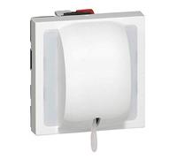 Legrand Poussoir inverseur à tirage Mosaic 077044 – 2 modules – 6A 250V – Blanc