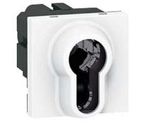 Legrand 077075 Poussoir à Clé Mosaic 2 Modules, 3 Positions par Inverseur, Position Arrêt, 6A, 250V, Blanc