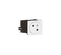Legrand 077155L Prise de Surface Mosaic Link, Accessoire de Raccordement Livré, Courant 2P+T, 2 Modules, Blanc