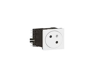 Legrand 077155L Prise de Surface Mosaic Link, Accessoire de Raccordement Livré, Courant 2P+T, 2 Modules, Blanc