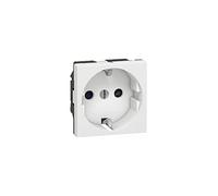 Legrand Prise standard germanique Mosaic G – Repiquage 2P+T, 4 mm², bornes à vis, 2 modules, blanc