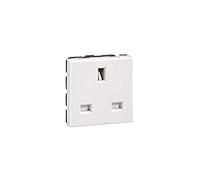 Legrand 077505 Euro-US Mosaic 2P+T, 13A Standard Italien, 2 Module, Blanc
