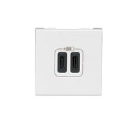 Chargeur 2 USB MOSAIC type-C 3A 2 modules 230V blanc - - 077590