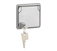 Legrand 077837 Soliroc IK10 IP55 Prise de Courant 2P+T à Puits Germanique avec Éclips de Protection et Volet Verrouillé, 16A, 250V