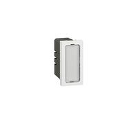 Legrand 078551 Mosaic Voyant Simple, 12V à 24V, 0.1W, 1 Module avec 4 Étiquettes de Couleur, Antimicrobien