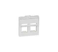 Legrand Plastron Mosaic 078610 – 2 modules pour 2 connecteurs Keystone – Blanc