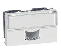 Legrand Prise téléphone Mosaic 078731 RJ11 – 4 contacts, 2 modules – Blanc