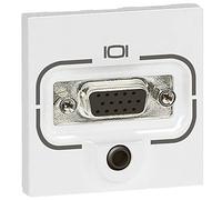Legrand 078774 Mosaic HD 15 Prise, Femelle + Jack, 3.5mm à Visser, 2 Module, Blanc