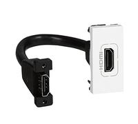 Legrand 078778 Mosaic HDMI Prise, Type-A, Version 2.0 Préconnectorisée, 1 Module, Blanc