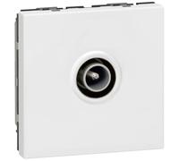 Legrand 078782 Mosaic Télévision Prise, Ø 9.52mm Mâle, 2 Modules, Blanc