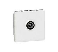 Legrand 078782 Mosaic Télévision Prise, Ø 9.52mm Mâle, 2 Modules, Blanc