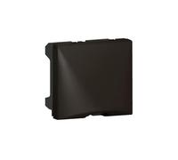 Legrand 079150L Mosaic Sortie de Câbles, 2 Modules avec Serre-câbles pour Câble, Ø12mm et Ø4mm, Noir Mat