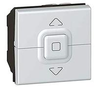 Legrand 079226 Interrupteur de Volets Roulants 500W Mosaic 2 Modules, Aluminium