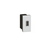 Legrand 079391 Chargeur USB Type-A, 1.5A, 7.5W, Mosaic, 1 Module, 230V ou 5V, Aluminium, Lot de 10