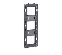 Legrand 080253 Support à vis pour Mosaic, Céliane ou Soliroc pour 3 Postes ou 6 à 8 Modules, Noir