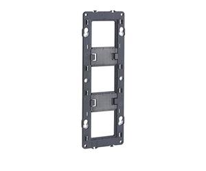 Legrand 080253 Support à vis pour Mosaic, Céliane ou Soliroc pour 3 Postes ou 6 à 8 Modules, Noir