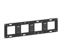 Legrand 080254 Support à vis pour Mosaic, Céliane ou Soliroc pour 4 Postes ou 10 Modules, Noir