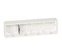 Legrand 080284 Cadre Saillie Profondeur 40mm Mosaic pour 10 ou 4x2 Modules Horizontal et Support, Lot de 2
