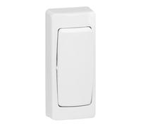Legrand Interrupteur va-et-vient 086084 en saillie version étroite 10 AX Blanc RAL 9003