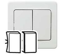 LEGRAND 086505 - ENJOLIVEUR SAGANE PLEXO - DBLE VV, DOUBLE ALLUM, DOUBLE POUSSOIR - BLANC