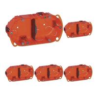 Legrand 090506 Boîte à encastrer Batibox 2 postes, Orange (Lot de 5)