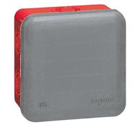 Legrand 092009 Boîte de Dérivation Carrée pour Presse-Étoupe Plexo, Dimensions 90mm x 90mm x 50mm, Rouge