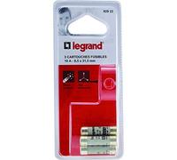 Legrand 092922 Cartouches Fusibles pour Porte-Fusibles avec Témoin, 8.5mm x 31.5mm, 10A