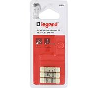 Legrand 092924 Cartouches Fusibles pour Porte-Fusibles avec Témoin, 8.5mm x 31.5mm, 16A
