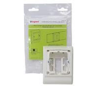 Legrand 098228 Cadre Simple pour Appareillage Mosaic et Plinthe, 80mm x 20mm, Blanc