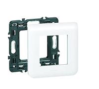 Legrand 099672 Mosaic Plaque Support pour 2 Modules Fixation à Griffes, Blanc
