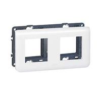 Legrand 099688 Mosaic Plaque avec Support pour 2 x 2 Modules Montage Horizontal, Blanc