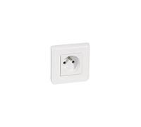 Legrand 099695 Mosaic Prise de Courant avec Terre avec Plaque, Blanc
