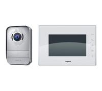 Legrand , interphone vidéo avec connexion à 2 fils, moniteur couleur brillant de 7 pouces et caméra grand angle, ensemble maison 1/2 familiale, 369230