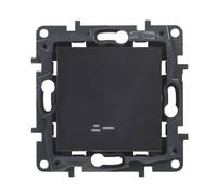 Legrand 398225 - Interrupteur ou commutateur lumineux composable 10AX pour installation encastrée - Gamme Niloé Step - Couleur Anthracite