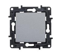 Legrand 398233 - Poussoir composable 6A pour installation encastrée - Gamme Niloé Step - Couleur aluminium