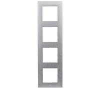 Legrand 398290 - Cadre quadruple de la gamme Niloé Step pour installation composable, couleur inox