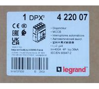 Legrand 4 220 07 Disjoncteur magnétothermique DPX³630 36kA 400V 4P 400A. 422007