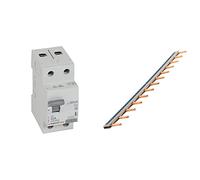 Legrand 402037 RX3 FI Type 40 A 30 mA A & Zenitech-Peigne 13 modules noir/blanc longueur 220mm