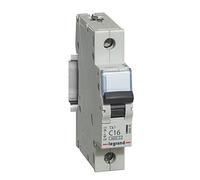 Legrand 403576 Interrupteur automatique magnétique thermique, 1P, 16 A, courbe C, 6 kA, 1 module, TX3