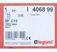 Legrand Disjoncteur triphasé DX3 406899 – 10A 3P Courbe C 4,5/6 kA automatique et vis