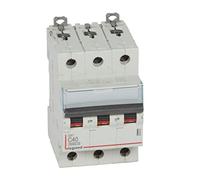 Legrand 407863E Interrupteur automatique magnétique thermique 3P, 40 A, courbe C, 10 kA, 3 modules, DX3