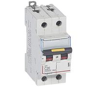 disjoncteur - legrand dx3 - 2 pôles - 20a - courbe c - 16 ka - legrand 409222