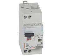 Legrand 410816 Disjoncteur différentiel monobloc DX³6000 10kA arrivée haute et départ bas à vis, U+N 230V, 32A typeAC, 300mA