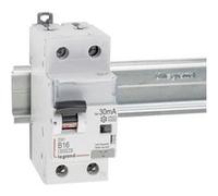 Legrand DX3 Interrupteur FI/LS caractéristique B, 16A, 1P+N, 6kA, 30mA, type A, 230VAC, 2 unités de division, 410965