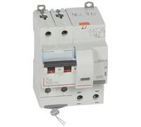 Legrand 411171 Disjoncteur différentiel monobloc DX³6000 10kA arrivée haute et départ bas à vis, 2P, 230V à 400V, 10A typeAC, 300mA