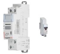 LEGRAND 412400 Relais de verrouillage à pôles simples, silencieux, 16a & Disjoncteur Phase + Neutre 230V DNX³ - Pouvoir de Coupure 3000A - 10A Courbe C