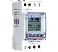 Legrand Horloge programmable astro numérique avec fonction combinée AlphaRex D21, 1 canal, 2 modes avec 56 programmes de commutation pour rail DIN, 412654